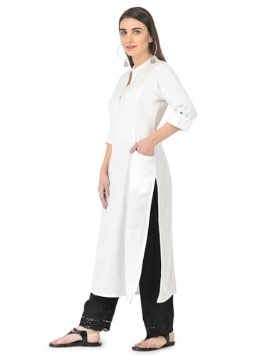 Image of Pistaa's Women's Cotton Straight Fit Straight Kurta