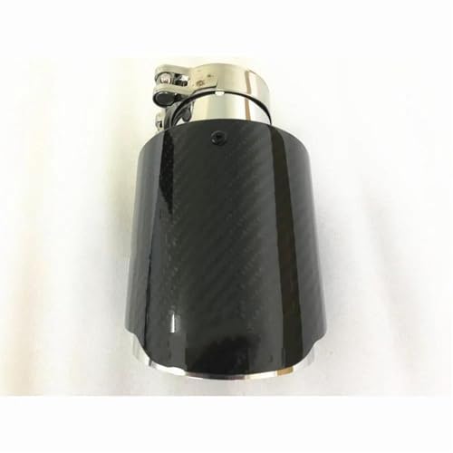 Embout Silencieux D'échappement simple universel 60-89mm en acier inoxydable carbone
