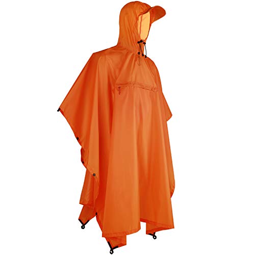 Andake Regen Poncho, Vrouwen Mannen Unisex Regenjas, Waterdichte Winddichte Anti-rimpel Herbruikbare Poncho voor Camping, Wandelen, Outdoor en Dagelijks gebruik