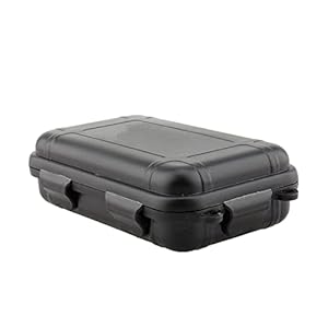 Alomejor Overlevingsbox, schokbestendig, waterdicht, luchtdicht voor outdooractiviteiten zoals kamperen en vissen, Zwart, Zachte stijl