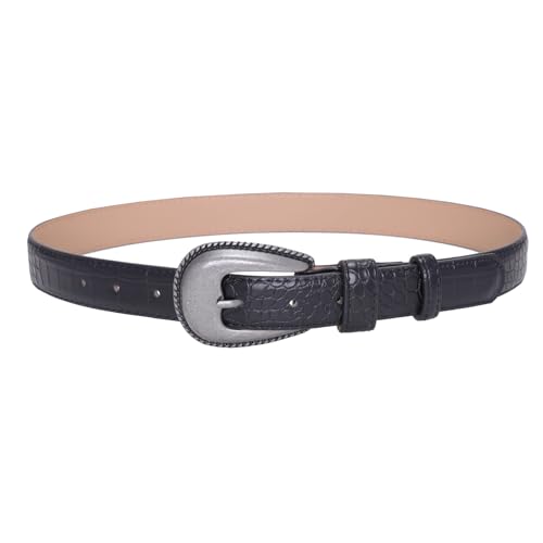 Western Belts for Woman Vintage Cowgirl Leather Belt for Jeans Pants with Sliver Buckle2