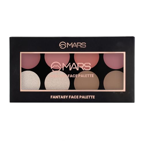 MARS Fantasy Face Palette with Blushes,Highlighters and Bronzer| Highly Pigmented & Long Lasting | Face Makeup Kit (20g) (Shade-01) - Image 6