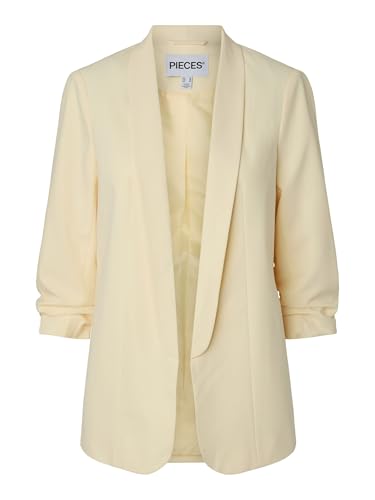 PIECES Blazer Pcbosella 3/4 Noos BC pour Femme, Vanille française, S, Vanille, S
