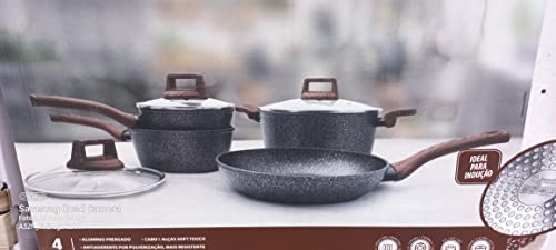 Conjunto 4 Panelas Cerâmica Antiaderente - Jomafe Valvet