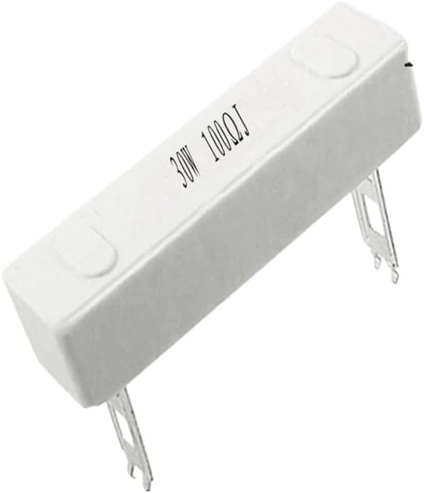 NSIXSURIM 10PCS 30W Ceramic Cement Resistor 0.1R 0.5R 1R 1