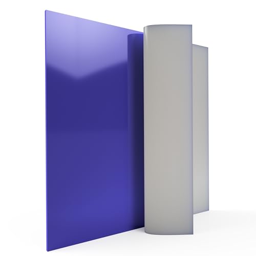 FLEXISTYLE Pannello in vetro acrilico, 3 mm, blu granato, piastra, materia prima, 10389283031