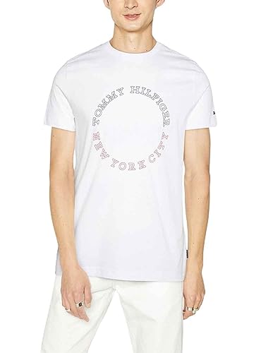 Preisvergleich Produktbild Tommy Hilfiger Herren T-Shirt Kurzarm Rundhalsausschnitt, Weiß (White), 3XL