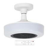 シーリングライト LED - 浴室寝室用 Ptc セラミックヒーターとファン付きのモダンな照明器具 | シーリングランプ、スマート省エネデザイン、ホテル用ホームインテリア照明、25x16.7cm ホワイト