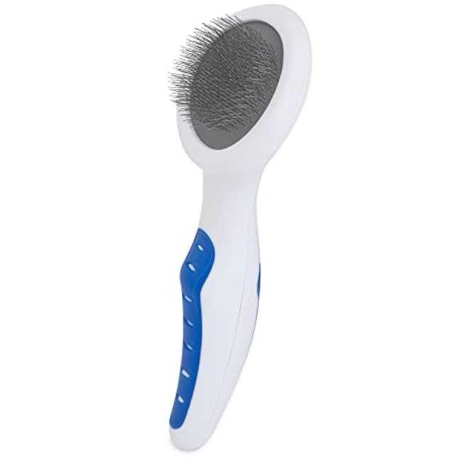 Petmate GripSoft Cat Brush, White & Blue, One Size-tiZ256R1