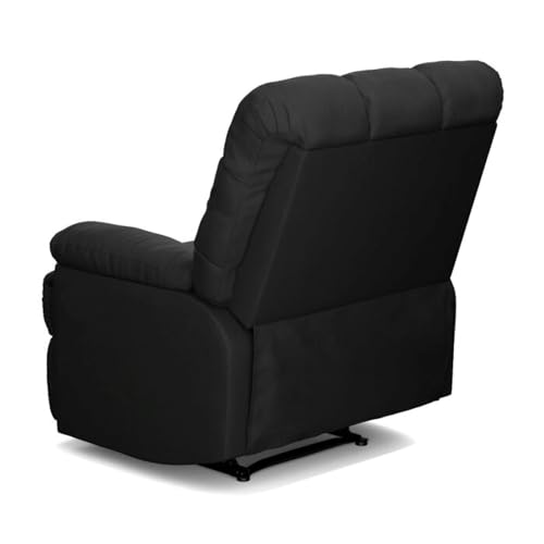 Image of Torque - Flumin 1 Seater Fabric Manual Recliner | Recliner Chair for Living Room, Office, Bedroom (Black) | 1 Year Warranty