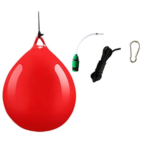 Saco de arena para colgar con inyector de agua, saco de boxeo rojo con correa y ganchos, entrenamiento de boxeo pesado para niños y adolescentes