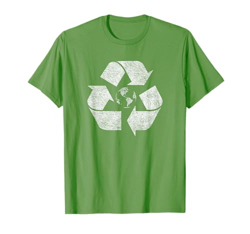 Recycled Symbol Logo Earth Day Green Deal Climate Change T-Shirt