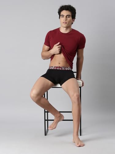 Image of Levi's GZ004 Trunk for Men | Supima Modal Lycra Blend | Breathable Men's Underwear | 4-Way Stretch | Anti-Roll No-Dig Floral Waistband | Extra Supportive Gusset | Stay Retention | Pack of 1