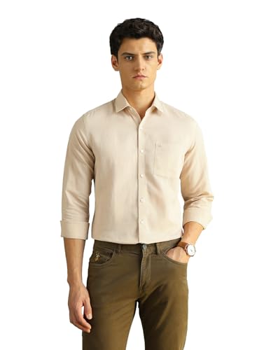 Image of Arrow Solid Slim Fit Formal Shirts for Men - Full Sleeve Shirt for Man