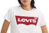 Levi's Women's The Perfect Tee- Large Batwing Logo T-Shirt, Batwing White, M #1
