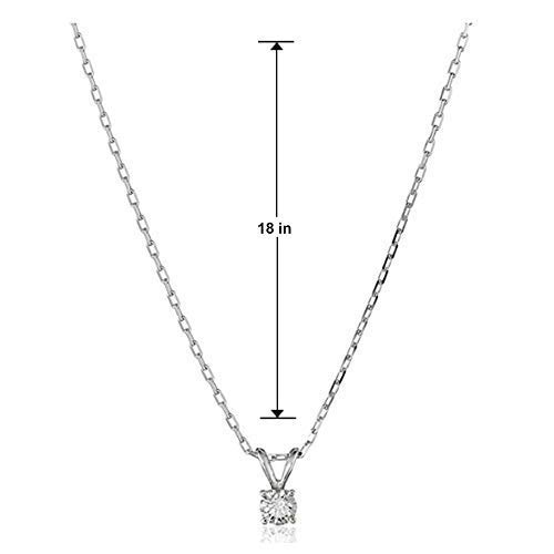 Premium Diamond Pendant Necklace for Women - AGS Certified Real Diamond 4-Prong Pendant Necklace with 16”+2” Extender - 14K Gold Diamond Pendant - Fine Jewelry for Women Premium Diamond Pendant Necklace for Women - AGS Certified Real Diamond 4-Prong Pendant Necklace with 16”+2” Extender - 14K Gold Diamond Pendant - Fine Jewelry for Women - Image 3