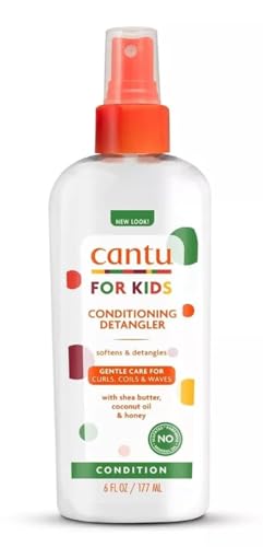 Cantu - Care for Kids Conditioning Detangler - Unisex - 177 ml - Tear-Free Leave-In Formula - Eases Combing and Reduces Breakage - Moisturises and Softens - Gentle for Daily Use - Curls Stay Smooth