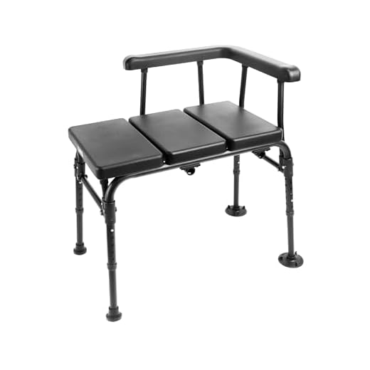 KMINA - Bath Bench, Non Slip Bath Seat for Adults, Bath Lifts for Disabled and Elderly, Bath Chair for Elderly with Padded Armrest, Bath Transfer Bench, Black - Made in Europe