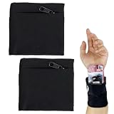 2 Stück Handgelenktasche, Handgelenktasche Herren, Handgelenktasche Damen Outdoor Sport Armbandtasche, Armtasche für Laufen, Wasserdicht mit Reißverschluss