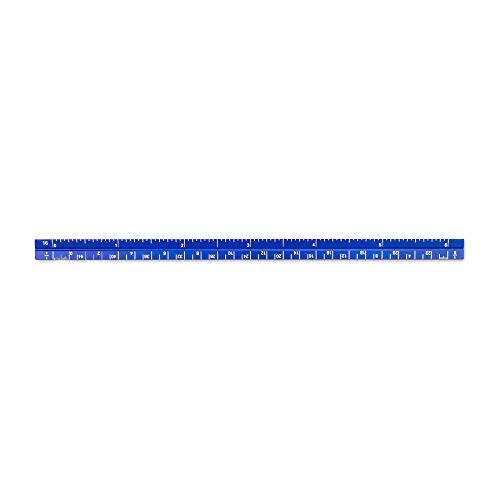 Image of Alumicolor 3610-5 Aluminum Combination Pocket Scale, 6IN, Blue