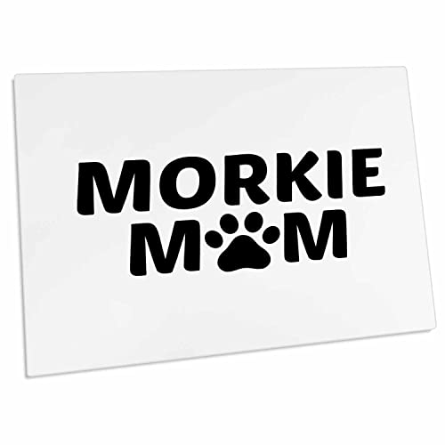 3dRose Morkie mom, imagen de pata de perro - Pad para escritorio