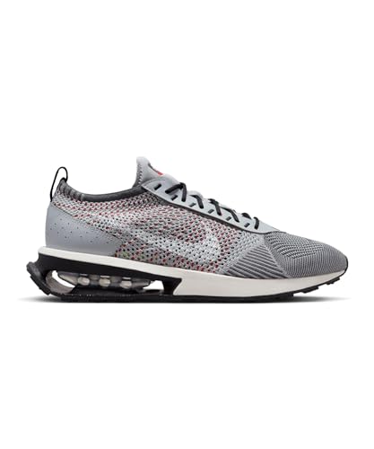 Image of Nike Air Max Flyknit Racer Mens Trainers Sneakers, Wolf Grey White Black, 12