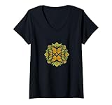 Photo Gallery donna monarca farfalla mandala boho natura insetto maglietta con collo a v Photo Gallery donna monarca farfalla mandala boho natura insetto maglietta con collo a v