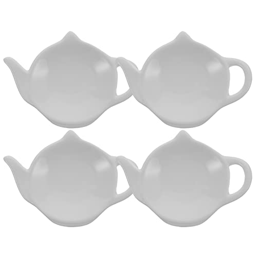 Cabilock 4pezzi Piattino in Ceramica Per Bustine Di Tè Contenitore Per Bustine Di Tè Organizer Per Di Sottobicchiere Per Di Ciotola Per Snack Piatto Per Antipasti in Ceramica