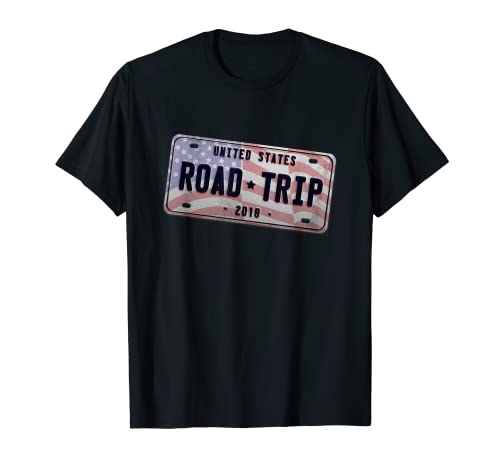 T-shirt vintage Road Trip 2018 pour famille, amis, cadeau de vacances T-Shirt