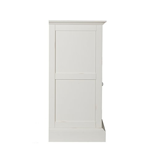 Southern Enterprises Antebellum Media Electric Fireplace 48" Wide, Antique White Finish