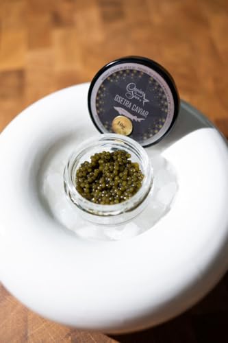 Caviar Star - Premium Black Caviar Sturgeon from Sustainable Farms - Exquisite MALOSSOL Osetra Sturgeon Caviar - Fresh Russian Caviar Food - Gourmet Culinary Experience - 1 Ounce