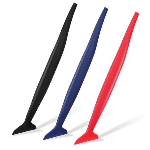 3 Pack Car Wrapping Tools Vinyl Wrap Tucking Tool Car Window Tinting Kit ppf Squeegee Set Flexible Vinyl Applicator Tool, Curves Slot Tint Tools for Auto Stickers Vehicle Wraps