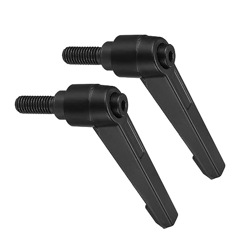 Image of Clamping Lever Handles, M8 x 20mm Male Thread, Adjustable Quick Release Locking Rotating Bolt Knobs Black - (Applications: for Lathe Machinery), 2-Pieces