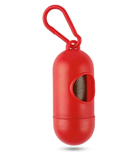 Generico Caja de almacenamiento + bolsas de perro con mosquetas y gato para recoger collar