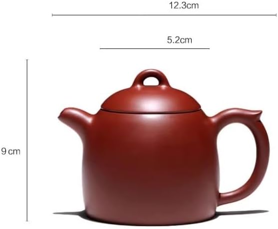 Ceramic Pot Chinese Purple Clay Multifunctional Teapot Household Hand-carved Teapot Tea Ceremony Supplies Coffee Pot Loose Leaf Tea Steeper Chinese Teapot Red 2