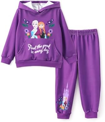 Disney Princess Toddler Girl Outfit Long Sleeve Hoodies and Pant Clothing Sets Fall Casual Pullover Tracksuit