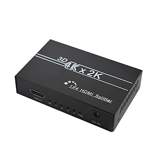 HDMI-splitter 4K, KuWFi HDMI-omkopplare 1 i 4 ut HDMI-omkopplare stöder Full Ultra HD 1080P 4K @30Hz och 3D-upplösningar för PS4 Xbox Player HD TV-projektor