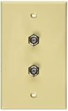 Leviton 40982-I Standard Video Wall Jack, F X F, Ivory