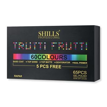 SHILLS PROFESSIONAL Nail Gel Polish 65 PCS Kit | 60 Colour UV/LED Soak Off Gel Polish Set with Base Coat, Top Coat Shine, Top Coat Matte, Nail Primer & Dehydrator | Professional Salon & Home Use (Rapar)-picture-10