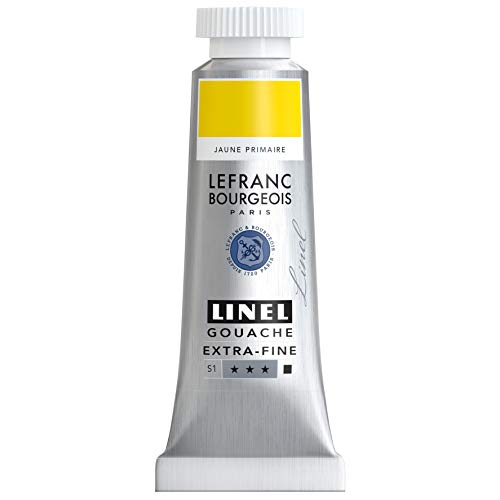 Lefranc Bourgeois Linel Gouache Extra-Fine Tube 14 ml Jaune Primaire Série 1