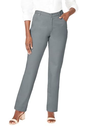 Jessica London Women's Plus Size Tall Classic Cotton Denim Straight-Leg Jean