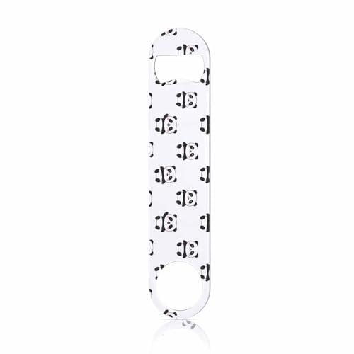 TASDANA Cartoon Panda Stainless Steel Bottle Opener Smile Cute Animal Little Lovely Pattern Flat Beer Bottle Opener Keychain for Home Kitchen Bar Restaurant Party Birthday Gift