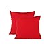 Edaygo Kissenbezug Kissenhülle Sofakissen Deko, Baumwolle, Hautfreundlich Atmungsaktiv, mit Reißverschluss, 2er-Set, 40 x 40 cm, Rot