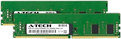 A-Tech 8GB Kit (2x4GB) DDR4 2400MHz PC4-19200 ECC RDIMM 1Rx8 Single Rank 1.2V ECC Registered DIMM 288-Pin Server & Workstation RAM Memory Upgrade Modules (A-Tech Enterprise Series) - 1