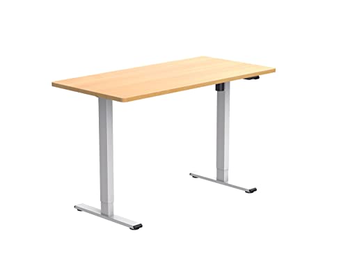 Sigma Escritorio Regulable en Altura eléctrico, Mesa elevable, 160x80 cm, Motor de 2 velocidades, marrón, Oficina, Mesa ergonómica