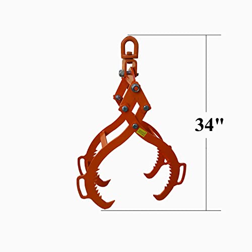 28/32 inch Log Lifting Tongs Log Lifting Tongs 4 Claw Timber Heavy Duty Solid Steel,Swivel Dragging Steel Tongs Log Lifting (32") by OAOLOWF - Image 4