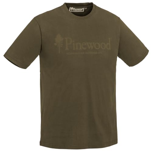 PINEWOOD Herren Outdoor Life T-Shirt, Oliv, 3XL