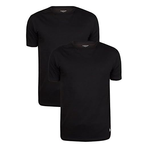 Ralph Lauren - Camiseta para hombre, Pack x 2, Negro (2Pk Polo Black/Polo Black), Small