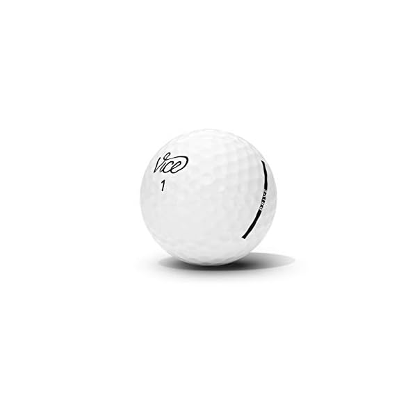Vice Golf Drive White 2020 | 12 Golf Bälle | Eigenschaften: Extrem widerstandsfähig, mehr Länge, überragende Kontrolle, hohe Ballgeschwindigkeit | Profil: Entwickelt für Anfänger