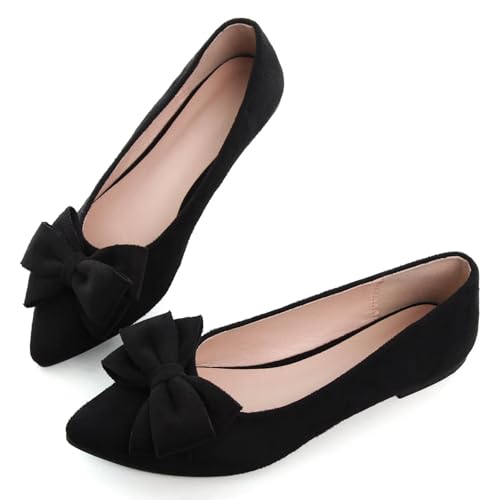 Image of Dear Time Women's Ballet Flats Dress Ballet Shoes Slip on for Office Work Comfortable Shoes